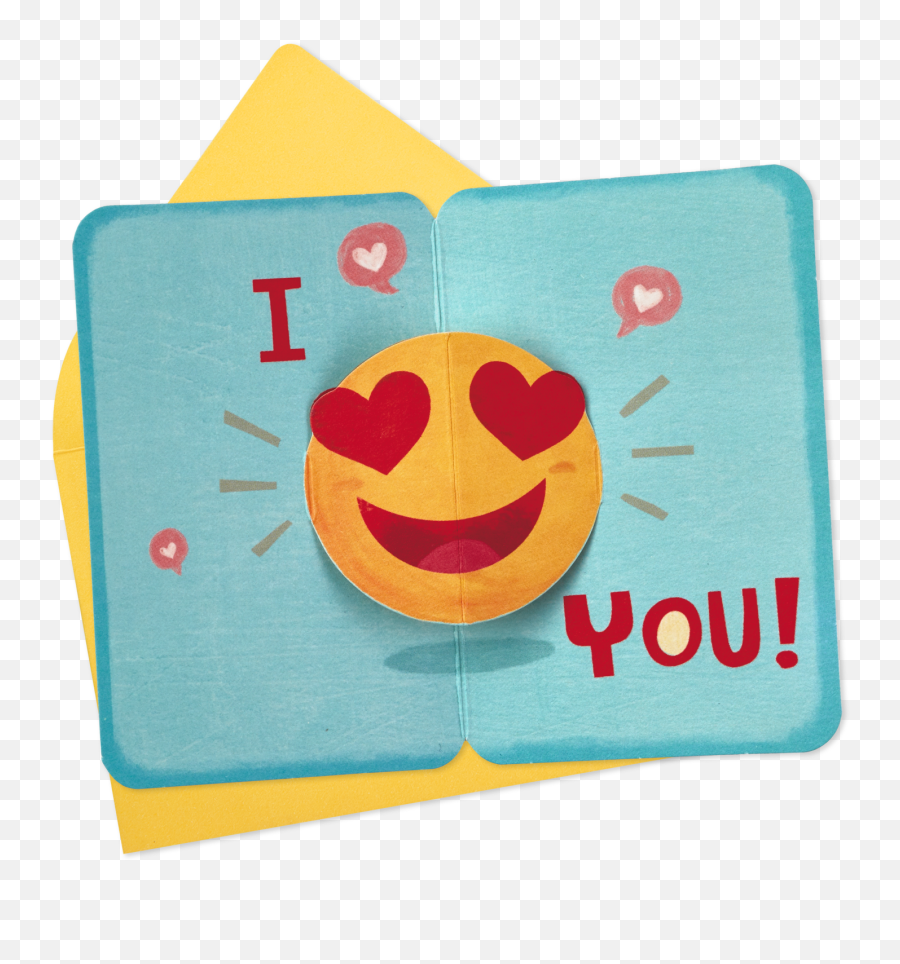 25 Mini Heart - Eyes Emoji Pop Up Love Smiley Full Size Emoji Pop Up Cards,Eyes Emoji
