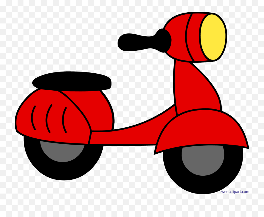 Motorcycle Scooter Clipart - Scooter For Kids Drawing Emoji,Scooter Emoji