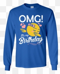 OMG Itu0027s My Birthday Emoji Dabbing Youth TshirtLS