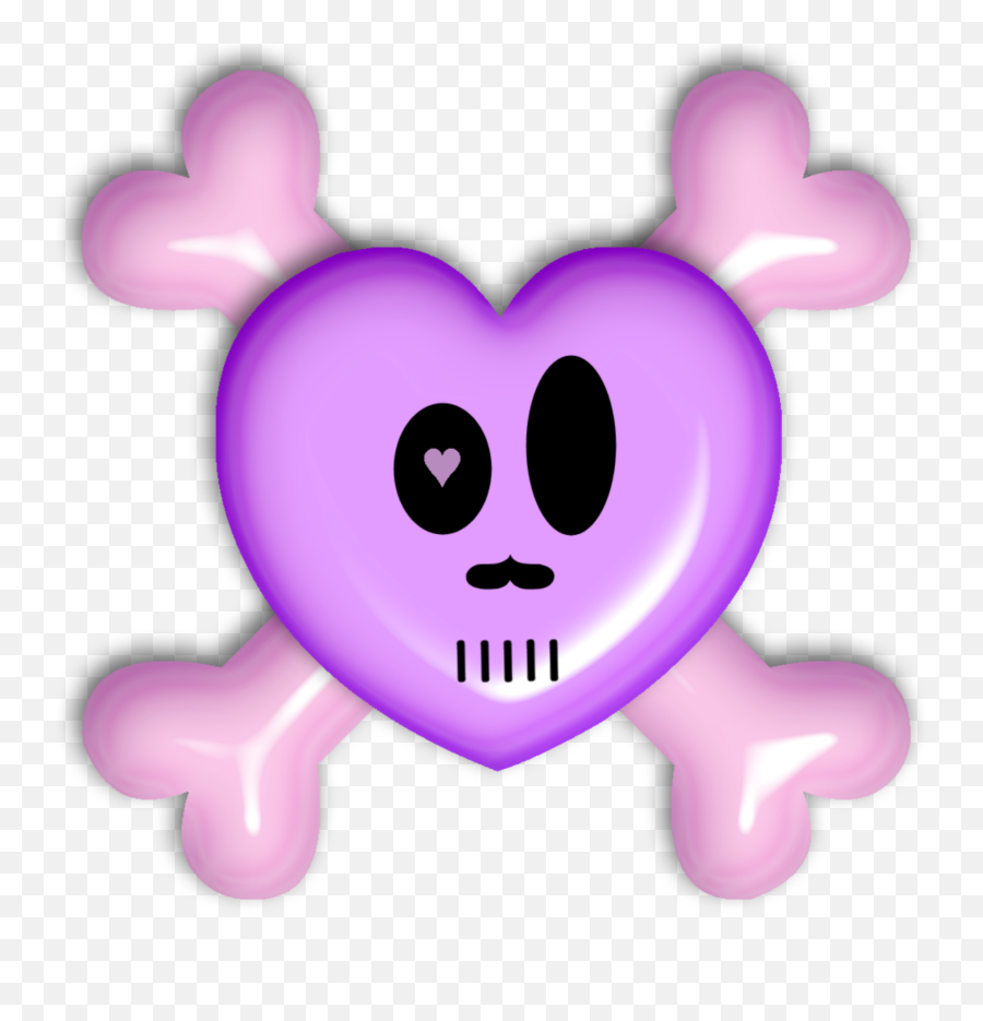 Mq Pink Skull Skulls Bones - Sticker By Marras Clip Art Emoji,Skull And Bones Emoji