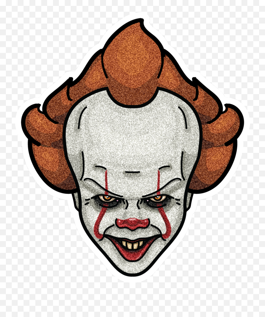 Pennywise Clipart Face - Clown Drawing Emoji,Pennywise Emoji