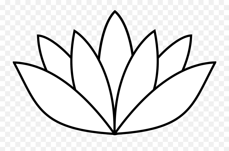 Lotus Flower Black And White Png Transpa 1168584 - Png Easy Water Lily Drawing Emoji,Lotus Flower Emoji