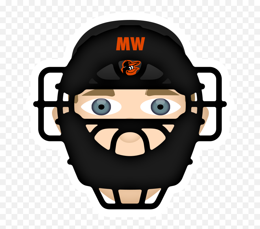 Catchers Mask Clipart Emoji,Oriole Emoji