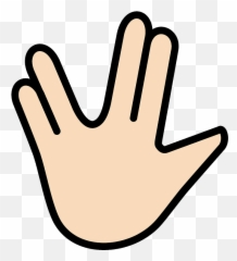 Download Vulcan Salute Emoji Clipart - Hand Signs