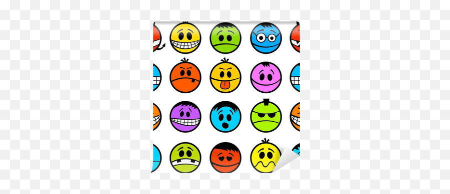 Funny Colorful Emotions Seamless Pattern Wall Mural U2022 Pixers - We Live To Change Cuadros De Emociones Emoji,Emotions Emoticons