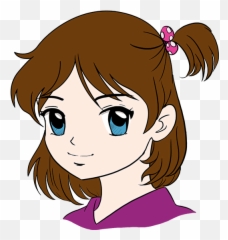 How To Draw An Anime Girl Face - Simple Step By Drawing Emoji