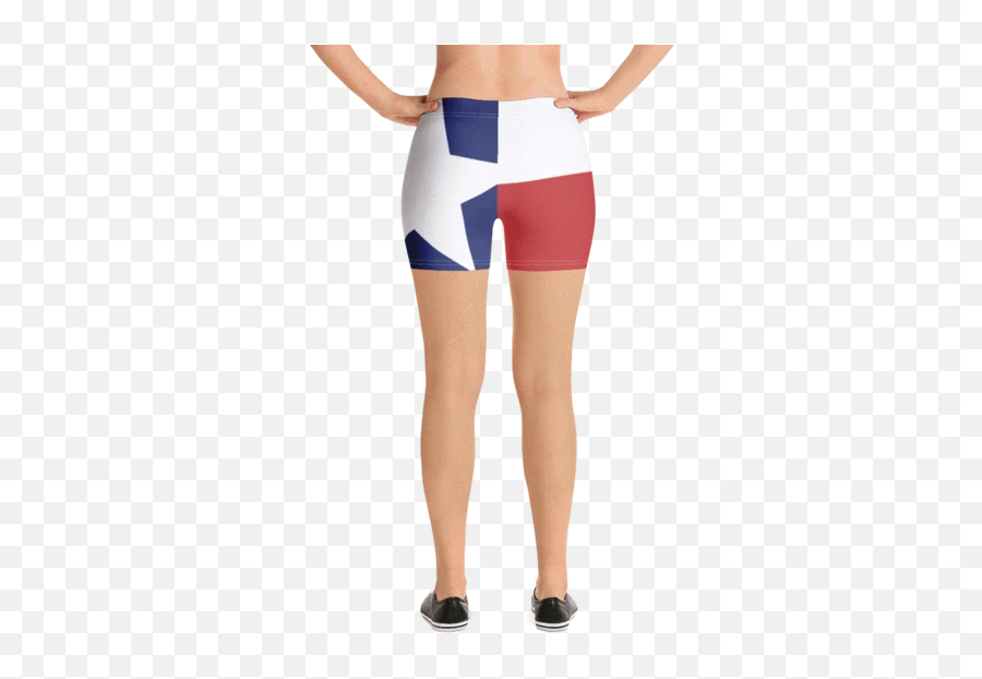 Texas Flag Spandex Shorts - Leggings Emoji,Texas Emoji Flag