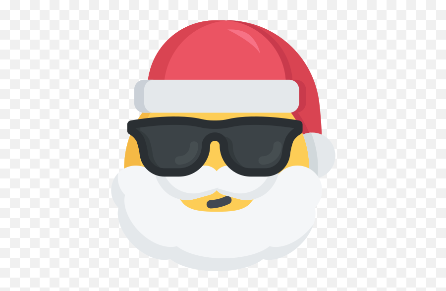 Christmas Cool Emoji Santa Sunglasses Free Icon Of Santa - Emoji Santa,Christmas Emojis