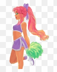 Teentitans Starfire Cheerleader Cheerleading Dc Superhe - Starfire Cheerleader Emoji,Cheerleader Emoji