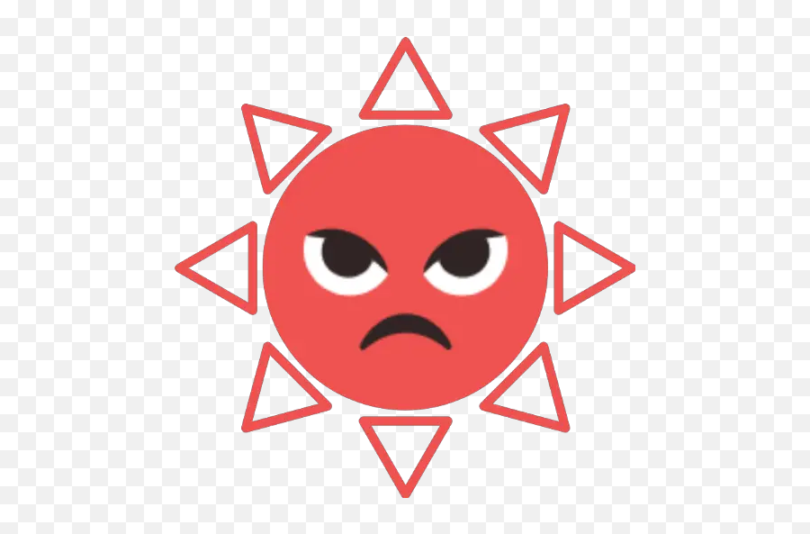 Sun Emoji Stickers For Whatsapp - Preschool Shape Clip Art,Red Dragon Emoji