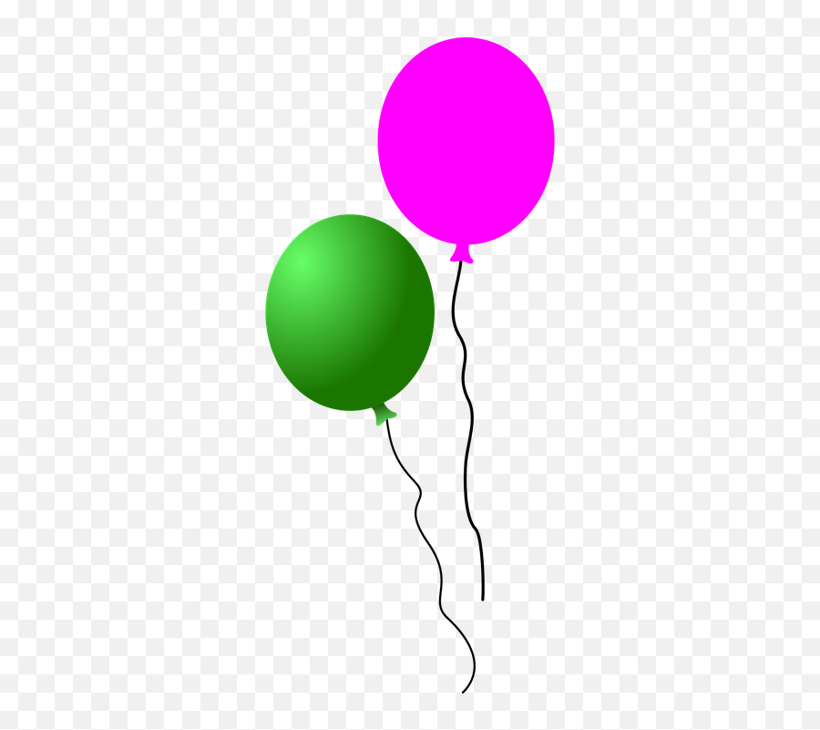 Balloons Pink Green - Balao De Aniversario Vetorial Emoji,Birthday Balloon Emoji