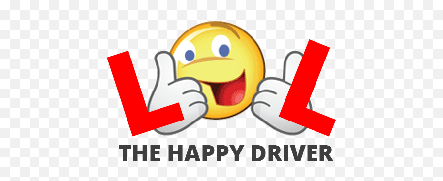 Happy Driver - Happy Driving Cartoon Emoji,Driver Emoticon