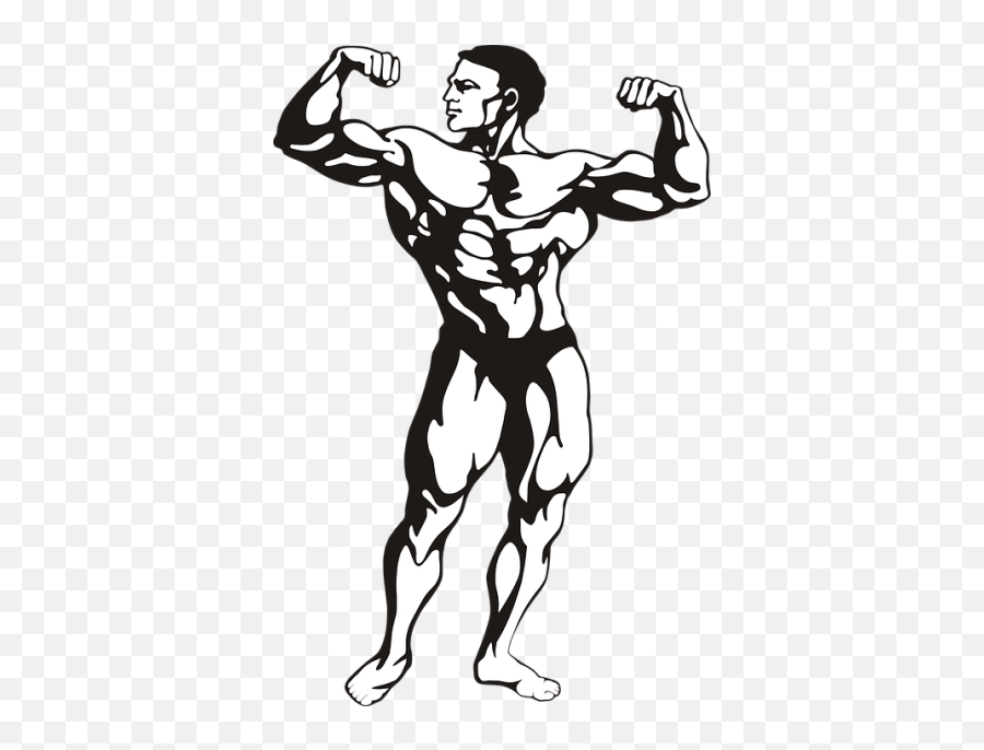 Bodybuilder Png And Vectors For Free - Body Builder Clip Art Emoji,Muscle Man Emoji