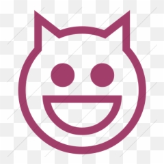 Iconsetc Simple Pink Classic Emoticons Smiling Cat Face - Emoji Domain,Cat Face Emoticon