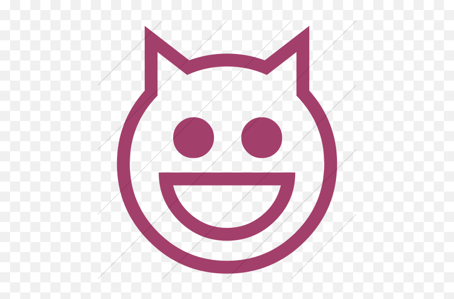 Iconsetc Simple Pink Classic Emoticons Smiling Cat Face - Emoji Domain,Cat Face Emoticon