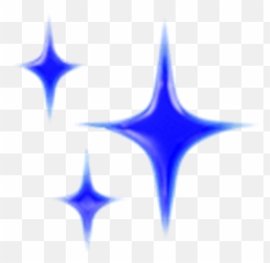 Emoji Emojisticker Blue Sparkles - Transparent Png