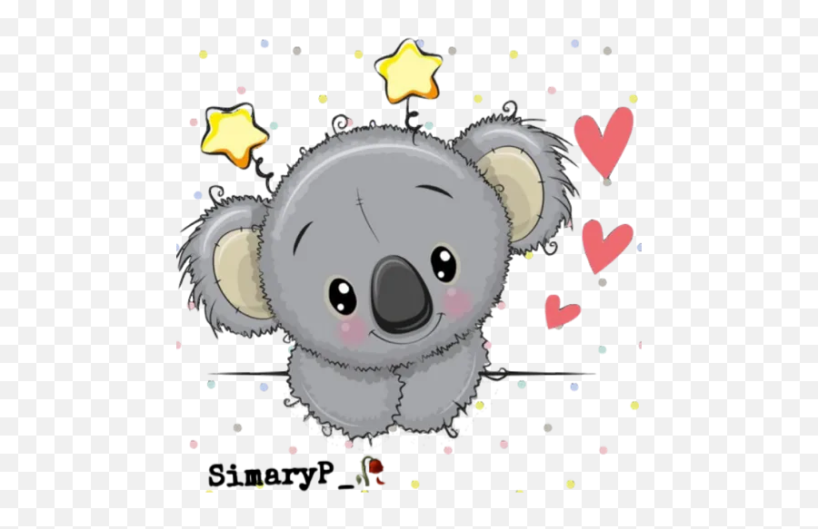 Koala Kawaii Stickers For Whatsapp - Baby Koalas Drawings Emoji,Koala Emoji Png
