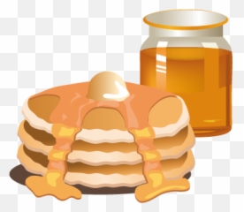 Golden Syrup Pancakes u0026 Jar Decal - Bread And Pastry Clipart Emoji