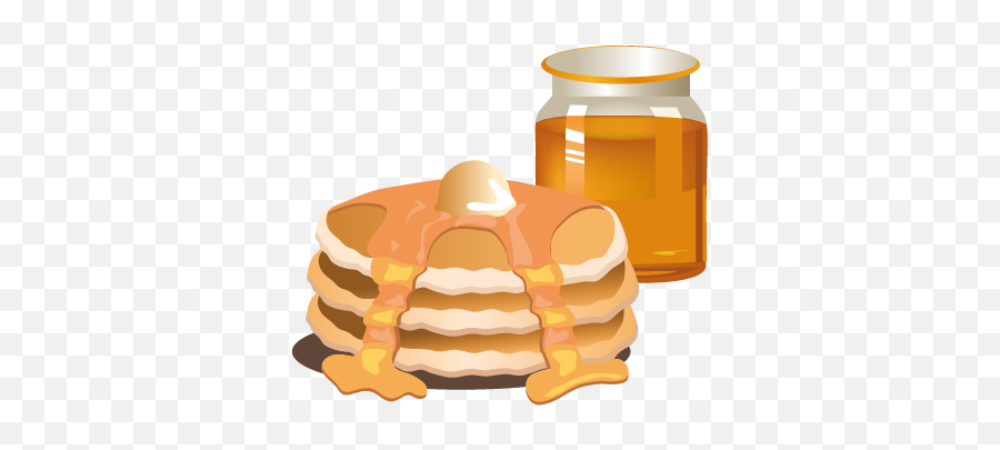 Golden Syrup Pancakes U0026 Jar Decal - Bread And Pastry Clipart Emoji,Pancake Emoji Iphone