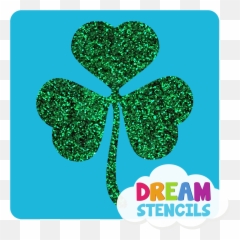Three - Leaf Clover Shamrock Glitter Tattoo Stencil HP 5pc pack Stencils Emoji