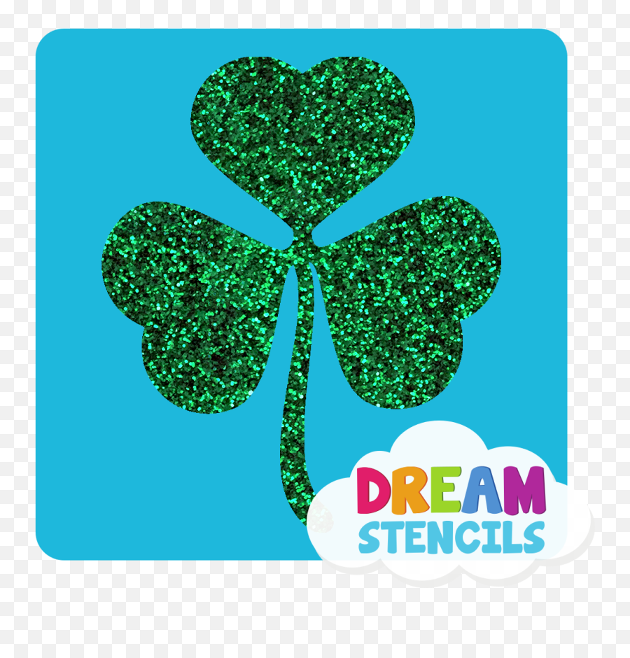 Three - Leaf Clover Shamrock Glitter Tattoo Stencil Hp 5pc Pack Glitte Stencils Emoji,Shamrock Emoji For Facebook