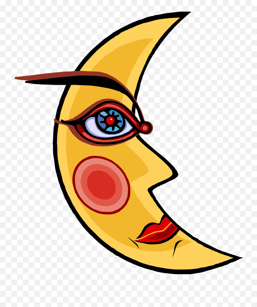 Art Moon Face - Yellow Moon Wallpaper Phone Transparent Portable Network Graphics Emoji,Moonface Emoji