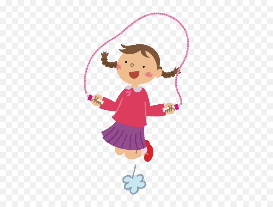 Girl Skipping Rope - Clipart Skipping Emoji,Punch Emoticon