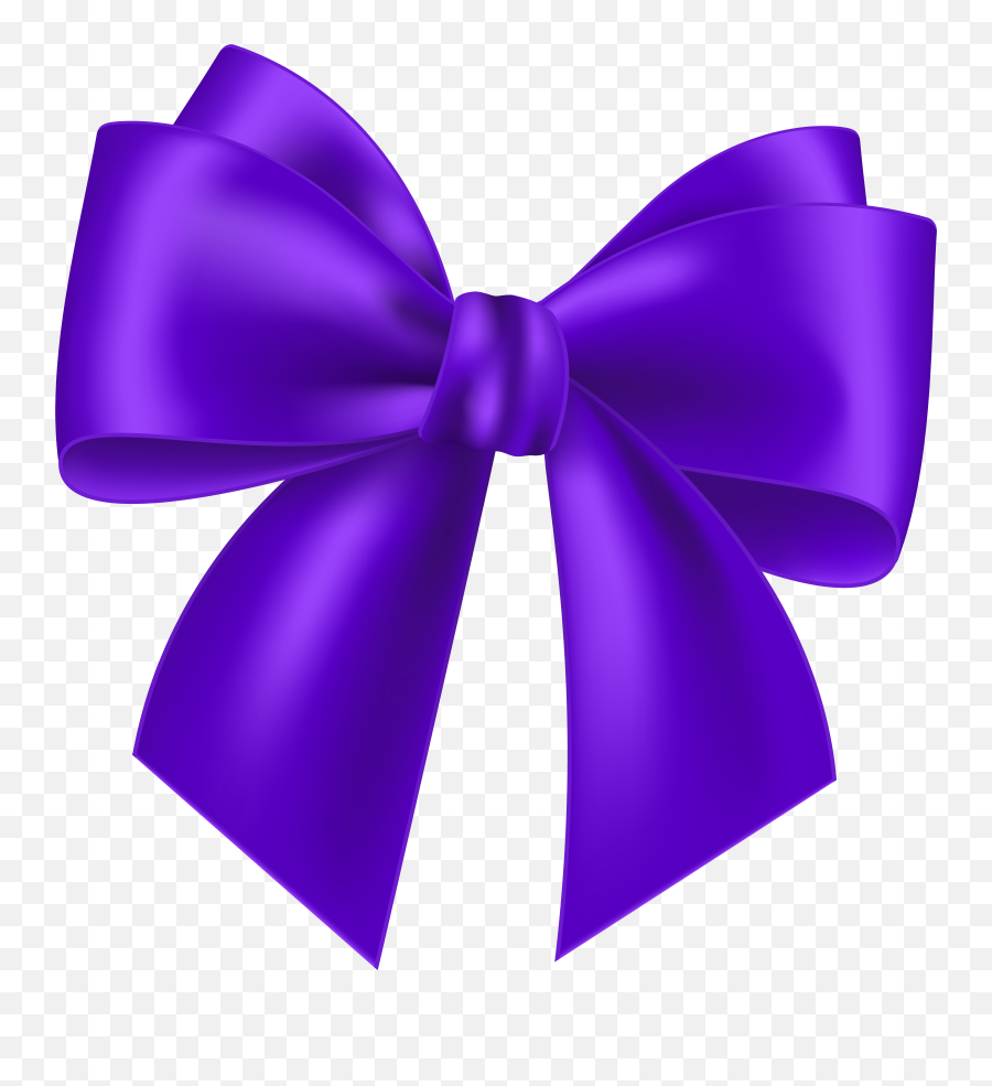 Clipart Bow Violet Ribbon Transparent - Transparent Background Pink Bow Png Emoji,Purple Ribbon Emoji