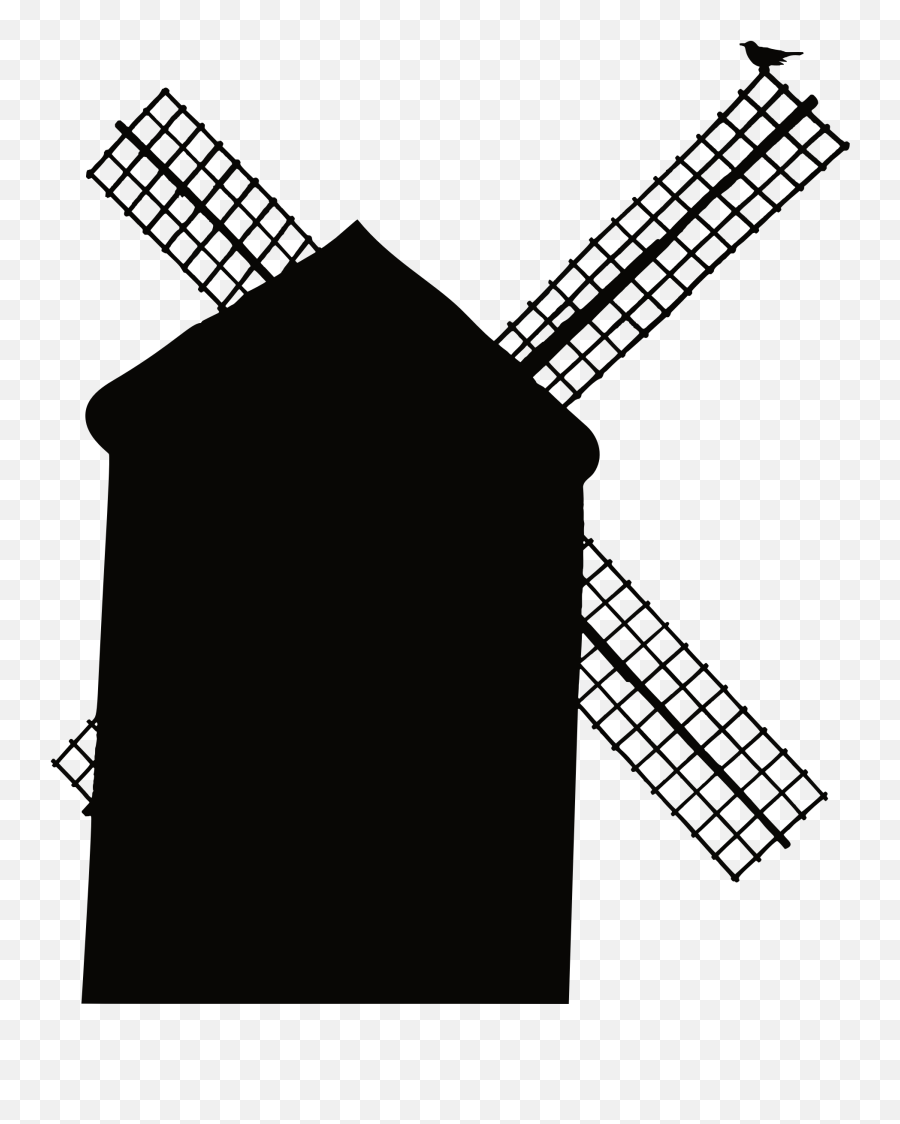 Windmill Silhouette Vector Clipart - Clipart Silhouette Windmill Png Emoji,Rosie The Riveter Emoji