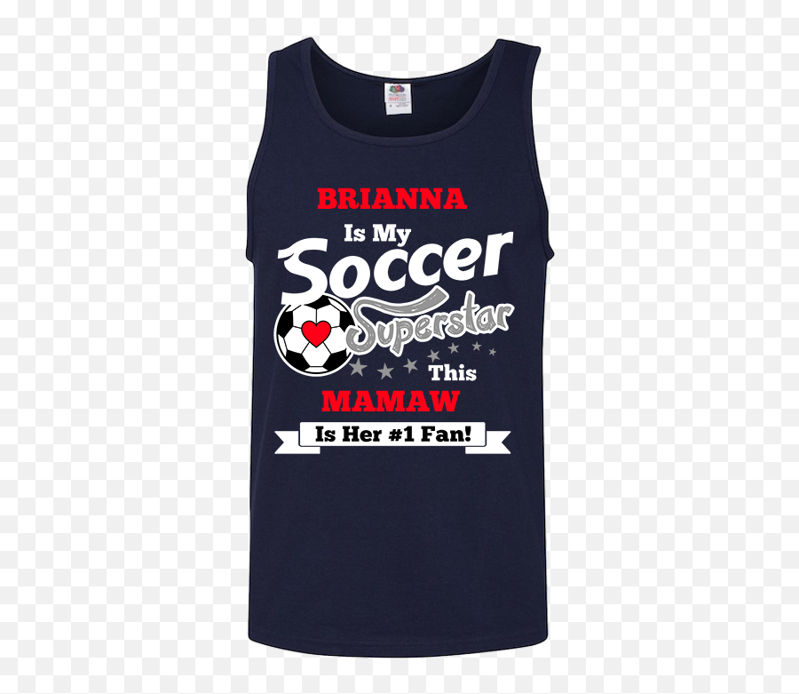 Girls Soccer Superstar Personalized - Active Tank Emoji,Soccer Emoji Shirt