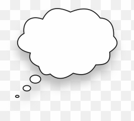 Clouds Clipart Thought Bubble Clouds - Thinking Bubble With Black Background Emoji,Thought Cloud Emoji