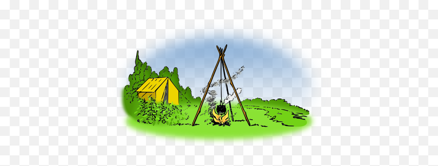 Camping In Der Natur - Camping Api Unggun Vector Png Emoji,Camping Emoji