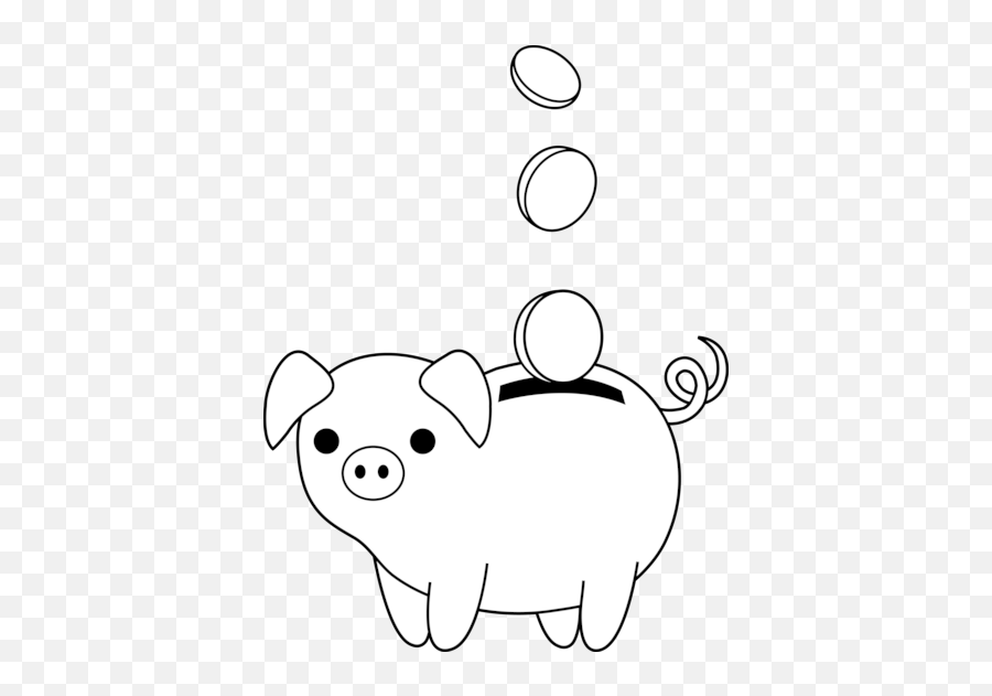 Piggy Bank Clip Art 4 - Simple Piggy Bank Drawing Emoji,Piggy Bank Emoji