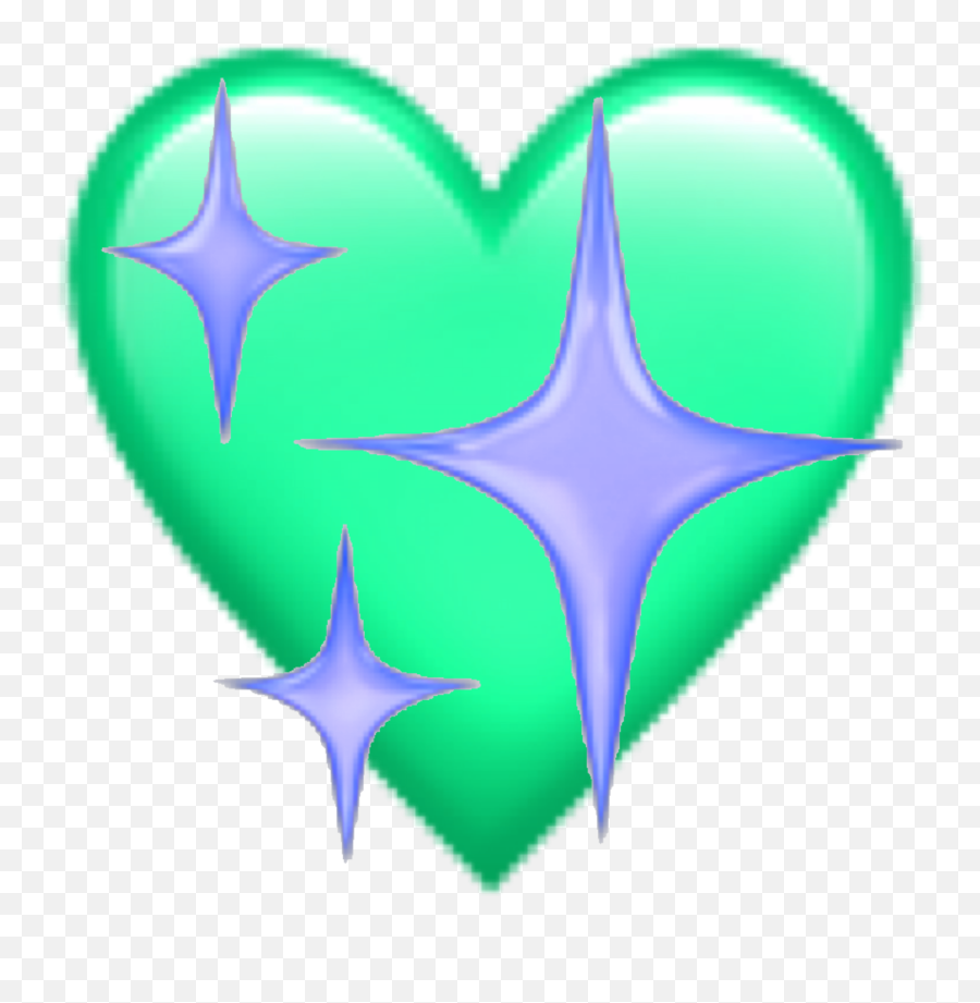 Sparkle Heart Emoji Emojiedit Teal Blue - Heart,Sparkle Heart Emoji Transparent