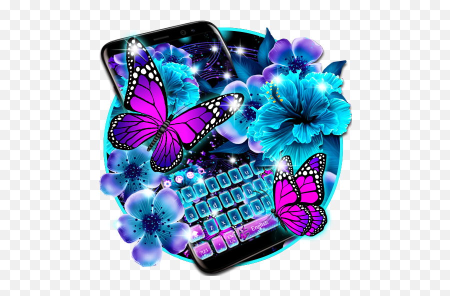 Twinkle Flower Butterfly Keyboard - Computer Keyboard Emoji,Twinkle Emoji
