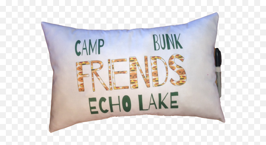 Camp Bunk Friends Emoji 19x12 Pillow - Cushion,Brick Wall Emoji
