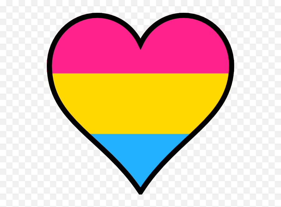 Heart Pansexual Panromantic Pride - Pan Heart Png Transparent Emoji,Pride Flag Emojis