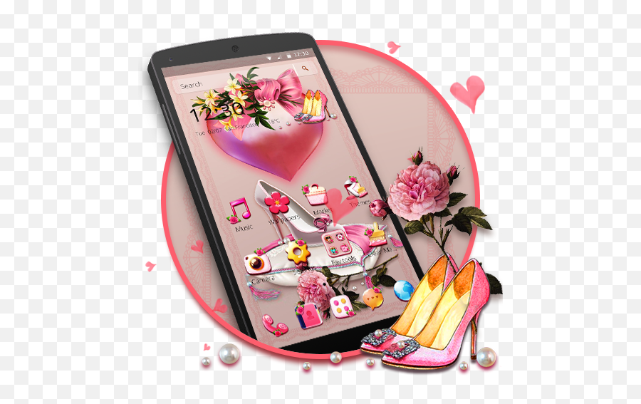Salmon Pearl Sandal Theme - Google Play Floral Design Emoji,Sandal Emoji