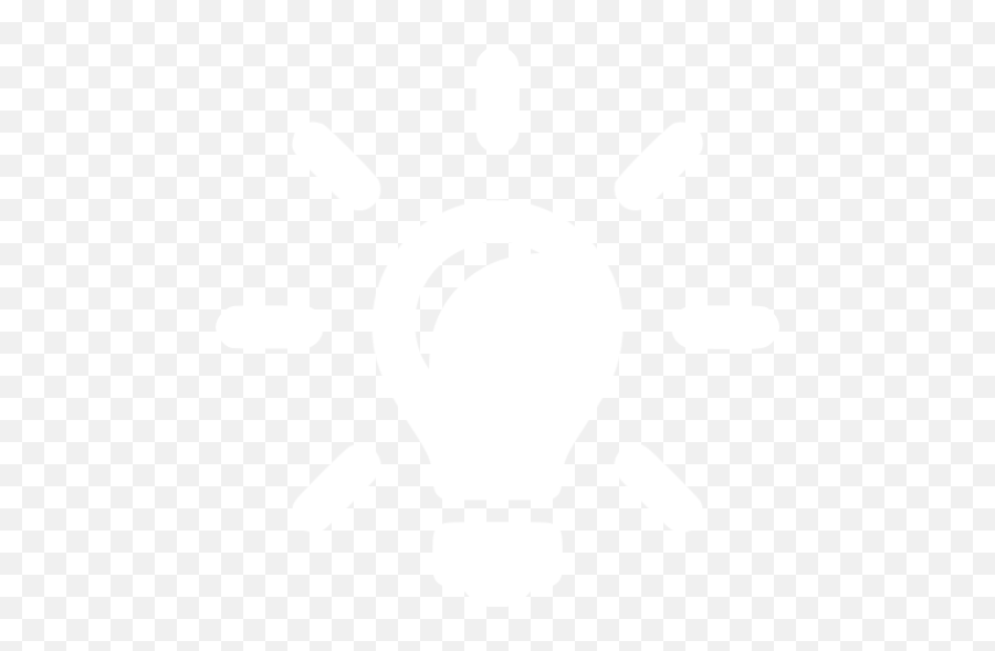 White Idea Icon - White Lightbulb Icon Emoji,Light Bulb Emoticon