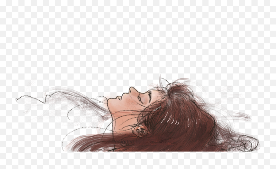 Ftestickers Woman Lyingdown Sticker By Pennyann - Hair Design Emoji,Lying Down Emoji