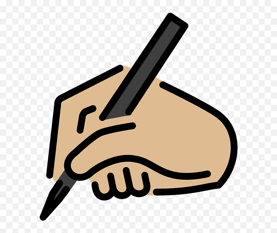 Writing Hand Emoji Clipart - Logo Of A Writting Hand Png Writing Symbol,69 Emoji