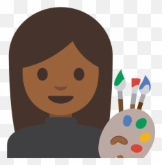 Emoji U1f469 1f3fe 200d 1f3a8 - Artist Transparent Background
