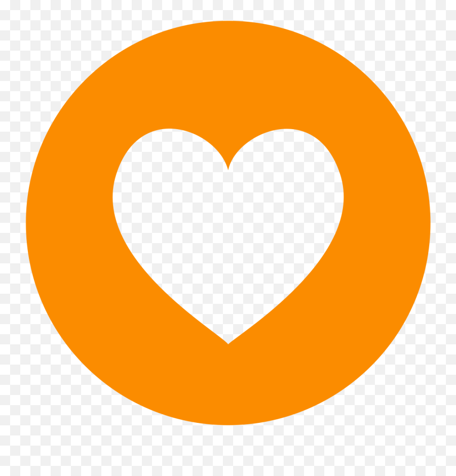 Fileeo Circle Orange Heartsvg - Wikimedia Commons White And Red Heart Emoji,Yellow Heart Emoji Png