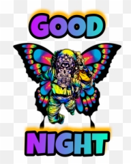Goodnight Morphis Sticker - Blue Butterfly Printable Emoji
