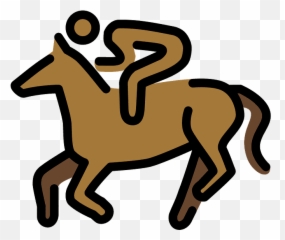 Horse Racing Emoji Clipart - Riding Symbols