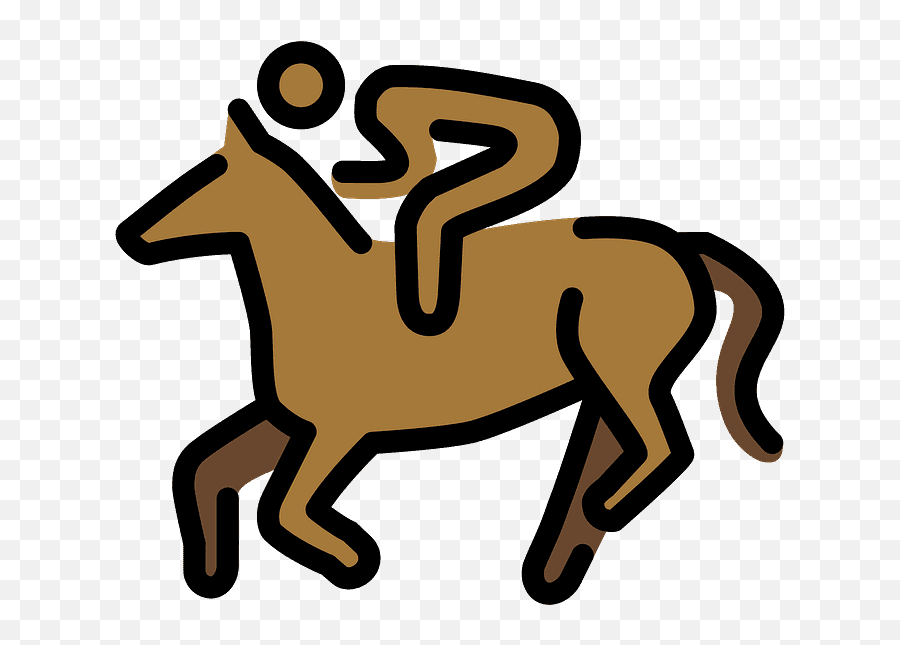 Horse Racing Emoji Clipart - Horse Riding Symbols,Android Race Emoji