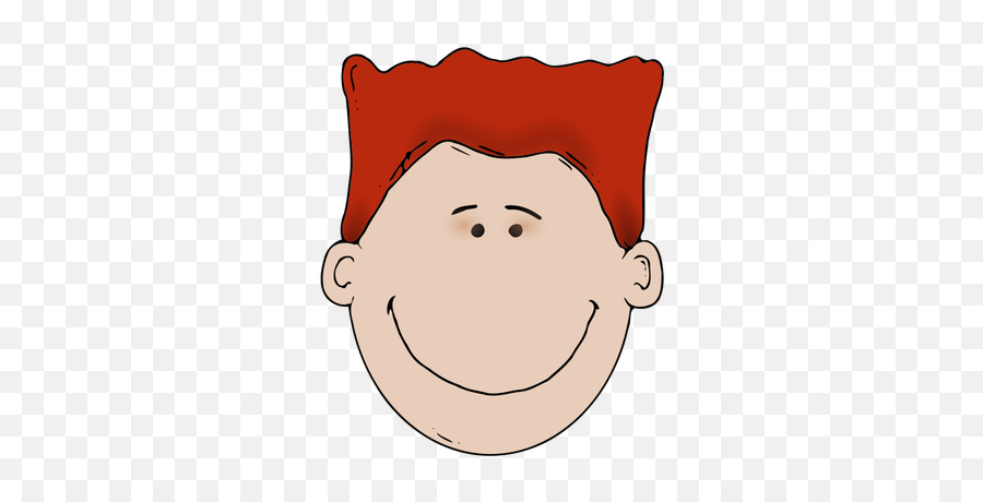 Man Face Vector - Cartoon Man With Red Hair Emoji,Nose Emoji