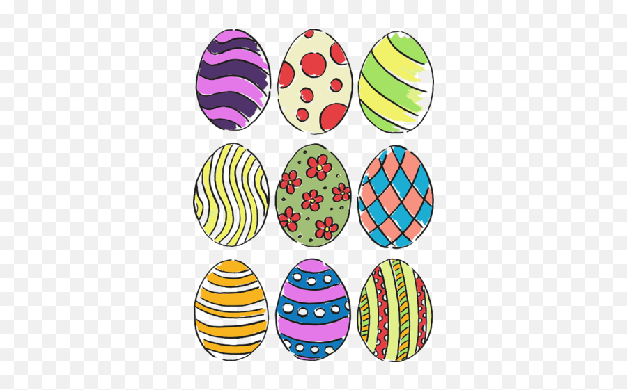Easter Eggs Printable Stickers - Colored Easter Eggs Printable Emoji,Easter Emoticons
