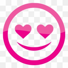 Web 2 Deep Pink In Love Icon - Smiley Emoji
