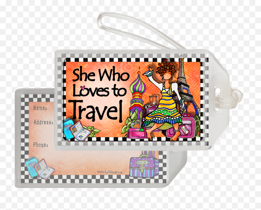 She Who Loves To Travel - Tripping With The Girls Emoji,Emoji Bags